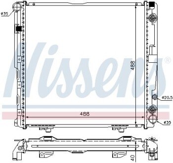 Радіатор охолоджування NISSENS 62763A