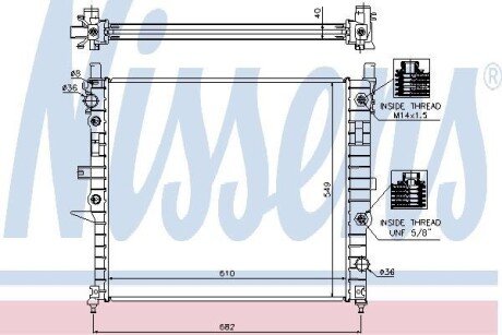 Радіатор системи охолодження NISSENS 62788A