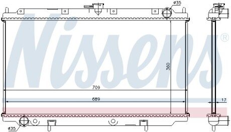 Радіатор системи охолодження NISSENS 62927A