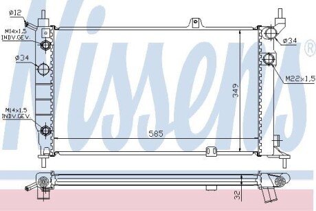 Радіатор системи охолодження NISSENS 63253A