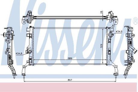 Радіатор охолоджування NISSENS 637604