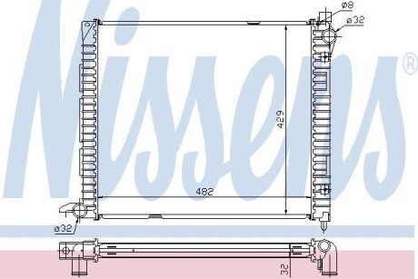 Радіатор охолоджування NISSENS 64300A