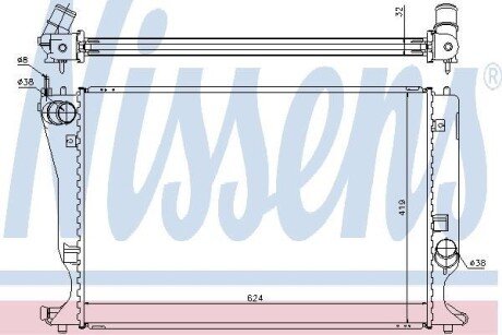 Радіатор охолоджування NISSENS 64666A