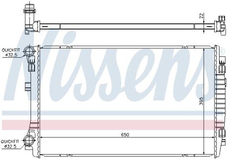 Радіатор охолодження NISSENS 65303