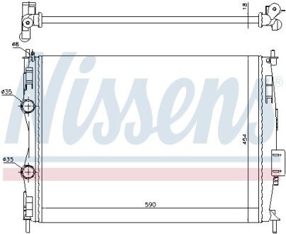 Радіатор системи охолодження NISSENS 67368