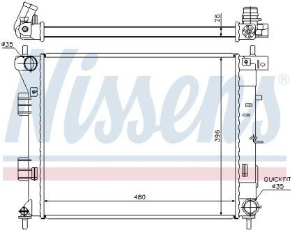 Радіатор системи охолодження NISSENS 67607