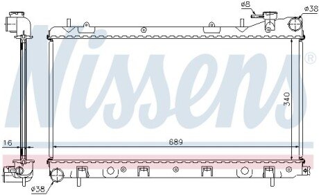 Радіатор охолоджування NISSENS 67704A