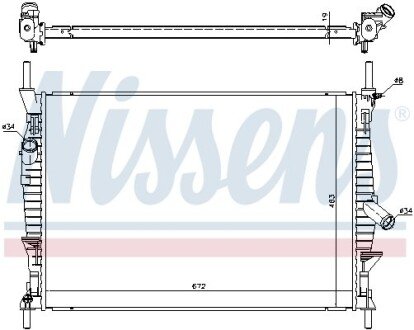 Радіатор системи охолодження NISSENS 69240