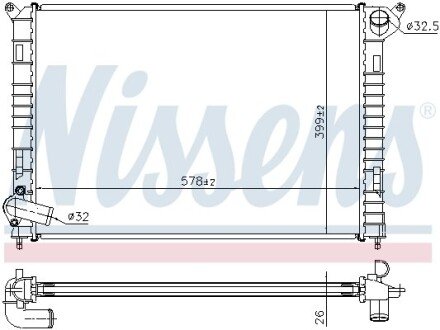 Радіатор охолоджування NISSENS 69703A