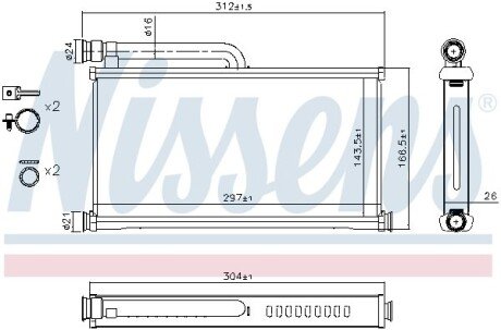 Радіатор обігріу салону NISSENS 70233