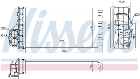 Радіатор опалювача салону First Fit NISSENS 707091 (фото 1)