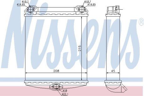 Радіатор опалювача салону NISSENS 72001