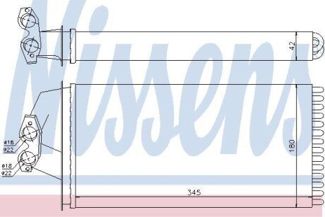 Радіатор опалювача салону NISSENS 72036