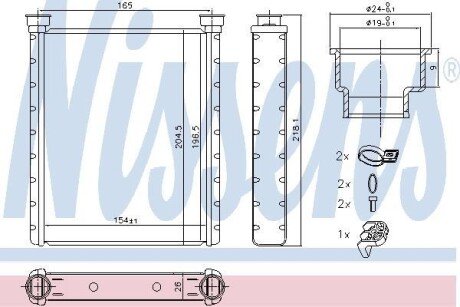 Радіатор опалювача салону First Fit NISSENS 72065 (фото 1)