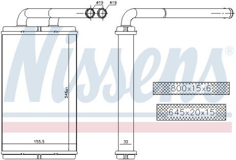 Радіатор опалювача салону NISSENS 73676