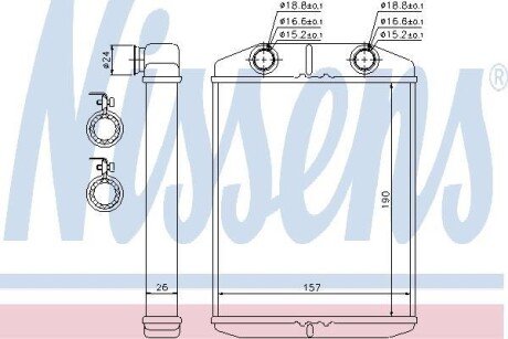 Радіатор обігріу салону NISSENS 76514