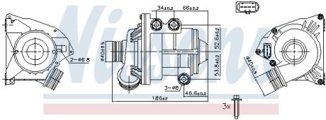 Насос охолоджувальної рідини, охолодження двигуна NISSENS 831087 (фото 1)