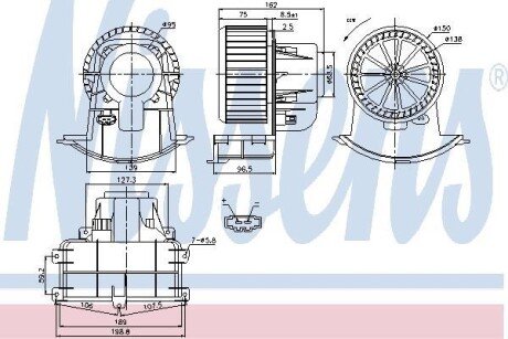 Вентилятор салону NISSENS 87033