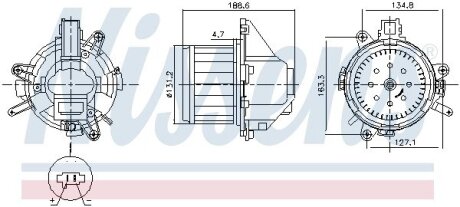 Вентилятор салону NISSENS 87596