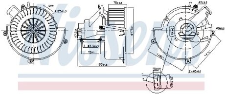 Вентилятор салона NISSENS 87624