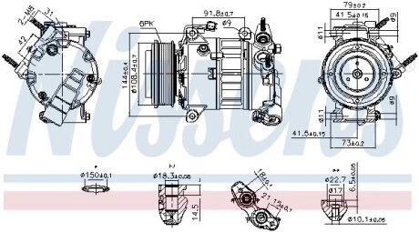 Компресор кондиціонера First Fit NISSENS 890589 (фото 1)