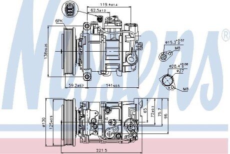 Компресор кондиціонера First Fit NISSENS 89236 (фото 1)