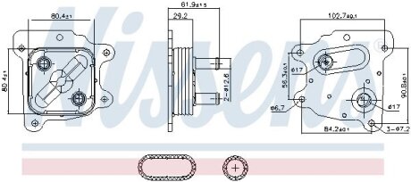 Радіатор охолодження оливи NISSENS 91436