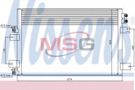 Радіатор кондиціонера NISSENS 940151