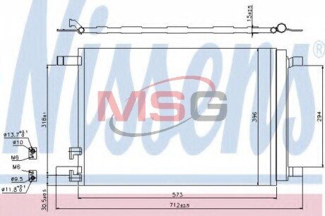 Радіатор кондиціонеру NISSENS 940319