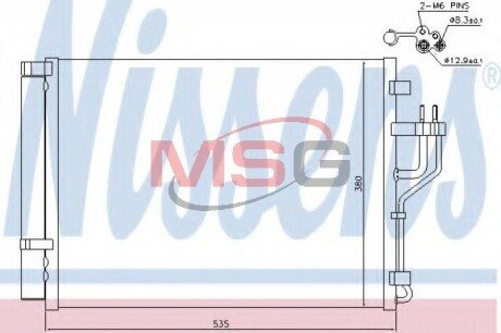 Радіатор кондиціонера NISSENS 940353