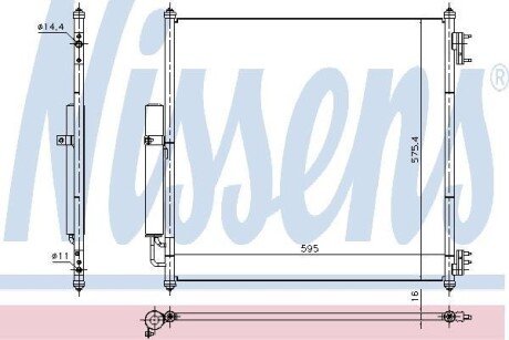 Радіатор кондиціонера NISSENS 940408