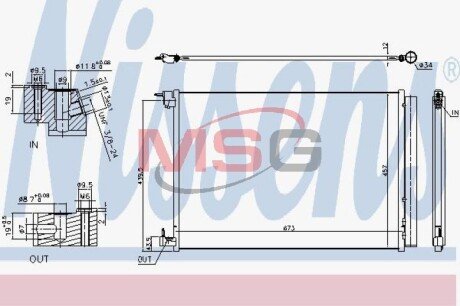 Конденсер кондиціонера NISSENS 940519