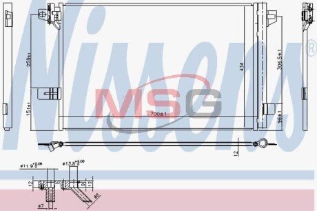 Радіатор кондиціонера First Fit NISSENS 940732