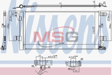 Радіатор кондиціонера NISSENS 940752