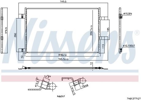 Радіатор кондиціонера NISSENS 940973