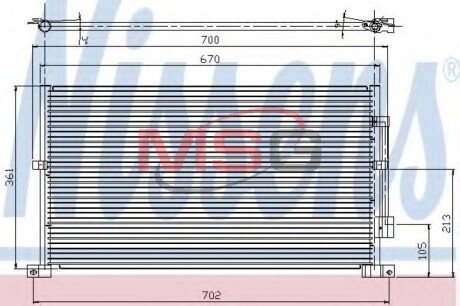 Радіатор кондиціонера NISSENS 94585