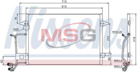 Радіатор кондиціонера First Fit NISSENS 94594