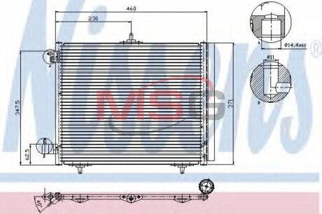 Радіатор кондиціонера First Fit NISSENS 94595