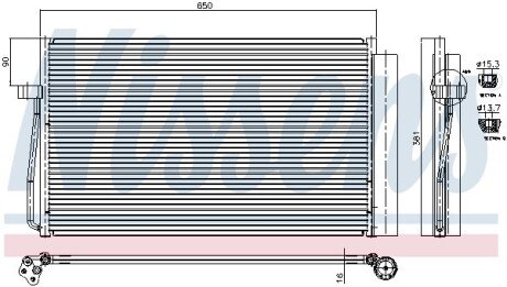 Радіатор кондиціонера First Fit NISSENS 94747 (фото 1)