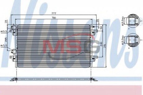 Радіатор кондиціонера First Fit NISSENS 94856