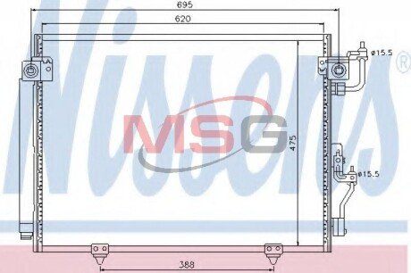 Радіатор кондиціонера NISSENS 94864