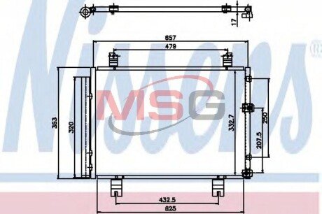 Конденсер кондиціонера NISSENS 94950