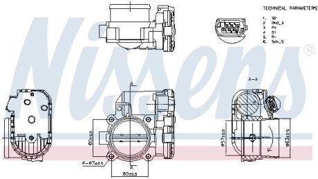 Корпус дросельної заслiнки NISSENS 955007