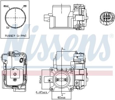 FIAT Дросельна заслонка 500 07-, PUNTO, FORD, LANCIA NISSENS 955088