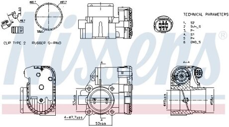 FORD Дросельна заслонка FIESTA 08-, B-MAX, FUSION NISSENS 955093