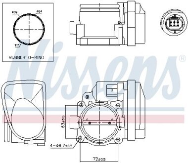 Корпус дросельної заслiнки NISSENS 955113