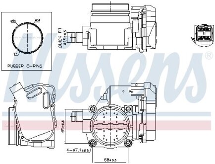 Корпус дросельної заслiнки NISSENS 955116