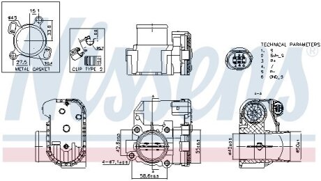 Renault Дросельна заслонка Trafic 2.0 DCi NISSENS 955191