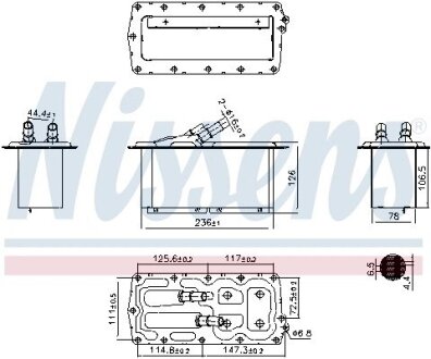 FORD Інтеркулер C-MAX II 15-, FOCUS III 14-, KUGA II 14-MONDEO V 14- NISSENS 96158 (фото 1)