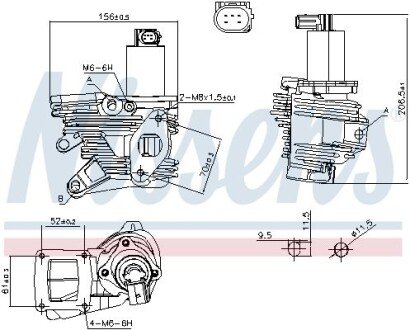 Клапан рециркуляціі ВГ (EGR) First Fit NISSENS 98189 (фото 1)